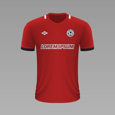 Gerçekçi futbol forması. Vektör çizimi