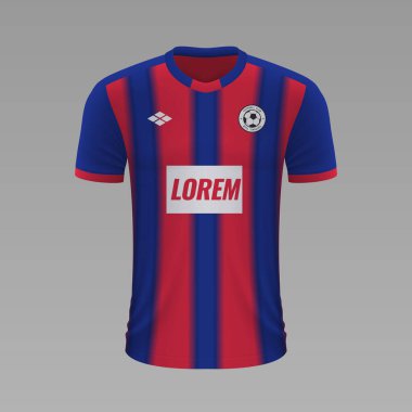 Gerçekçi futbol forması. Vektör çizimi