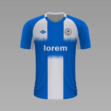 Gerçekçi futbol forması. Vektör çizimi