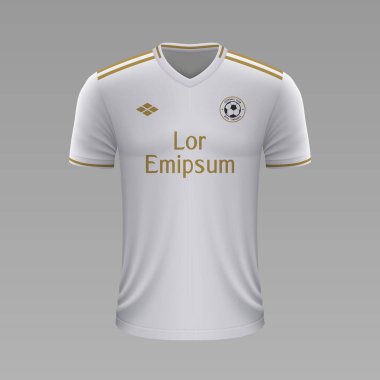 Gerçekçi futbol forması. Vektör çizimi