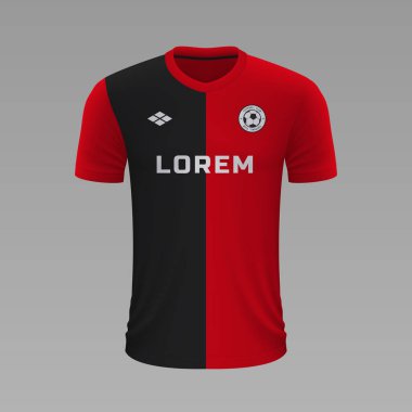 Gerçekçi futbol forması. Vektör çizimi