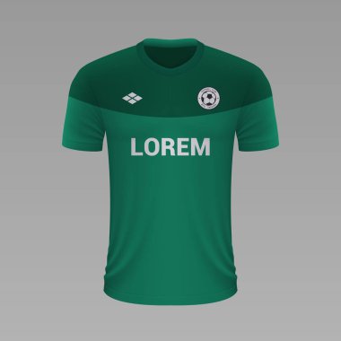 Gerçekçi futbol forması. Vektör çizimi