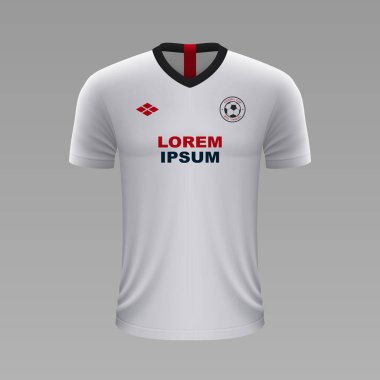 Gerçekçi futbol forması. Vektör çizimi