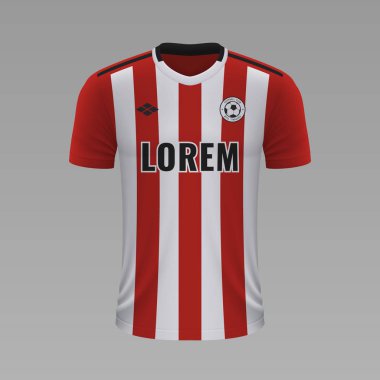 Gerçekçi futbol forması. Vektör çizimi