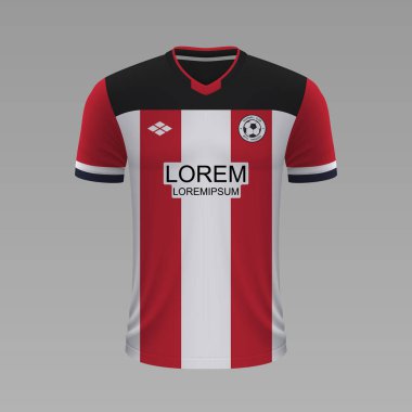 Gerçekçi futbol forması. Vektör çizimi