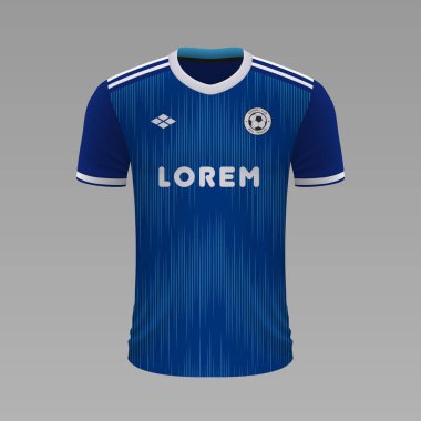 Gerçekçi futbol forması. Vektör çizimi