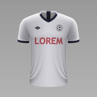 Gerçekçi futbol forması. Vektör çizimi