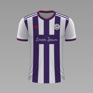 Gerçekçi futbol forması. Vektör çizimi