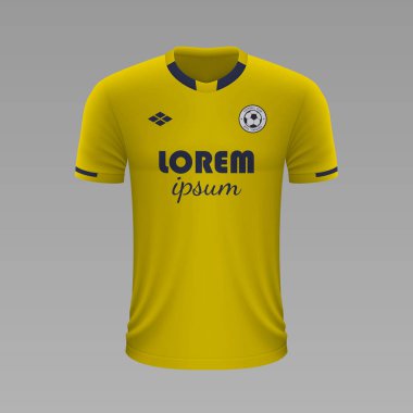 Gerçekçi futbol forması. Vektör çizimi