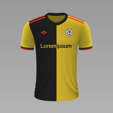 Gerçekçi futbol forması. Vektör çizimi