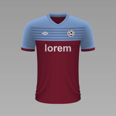 Gerçekçi futbol forması. Vektör çizimi