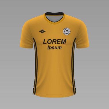 Gerçekçi futbol forması. Vektör çizimi