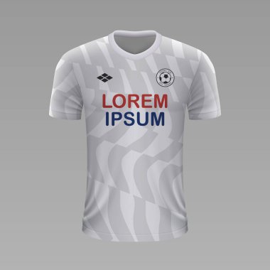 Gerçekçi futbol forması. Vektör çizimi