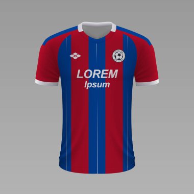 Gerçekçi futbol forması. Vektör çizimi