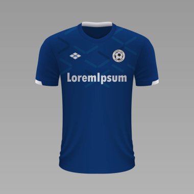 Gerçekçi futbol forması. Vektör çizimi