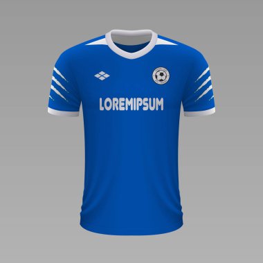 Gerçekçi futbol forması. Vektör çizimi