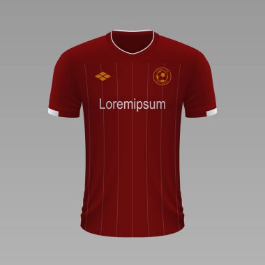 Gerçekçi futbol forması. Vektör çizimi