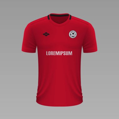 Gerçekçi futbol forması. Vektör çizimi