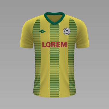 Gerçekçi futbol forması. Vektör çizimi