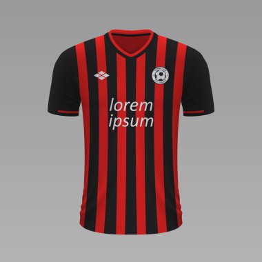 Gerçekçi futbol forması. Vektör çizimi