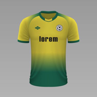 Gerçekçi futbol forması. Vektör çizimi