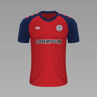 Gerçekçi futbol forması. Vektör çizimi
