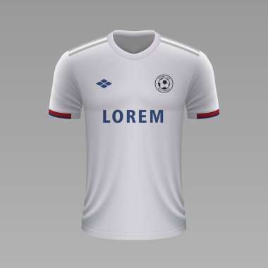 Gerçekçi futbol forması. Vektör çizimi