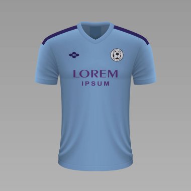 Gerçekçi futbol forması. Vektör çizimi