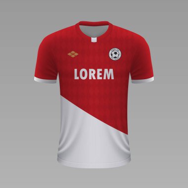 Gerçekçi futbol forması. Vektör çizimi