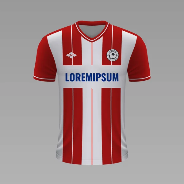 Chemise de football réaliste 2020 — Image vectorielle