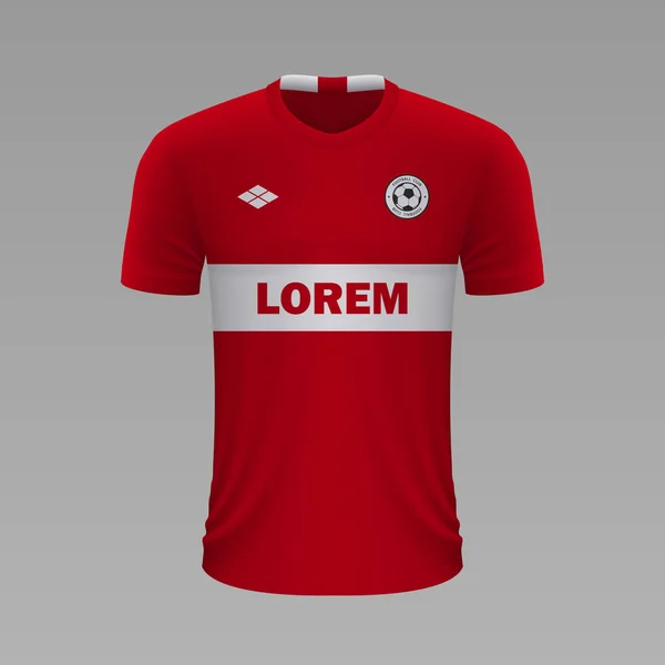 Chemise de football réaliste 2020 — Image vectorielle