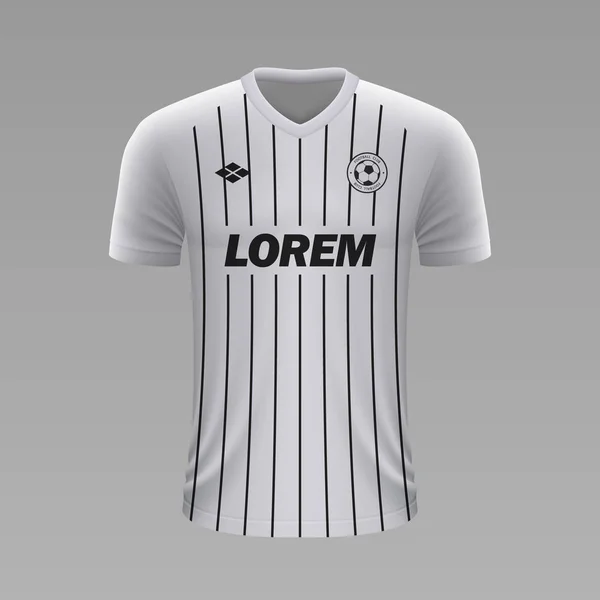 Camisa de fútbol realista 2020 — Archivo Imágenes Vectoriales