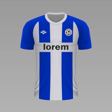 Gerçekçi futbol forması. Vektör çizimi