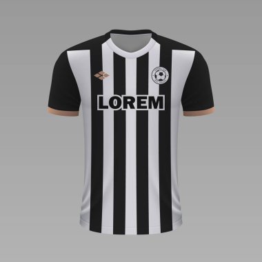 Gerçekçi futbol forması. Vektör çizimi