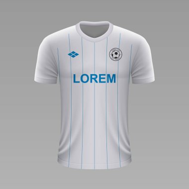 Gerçekçi futbol forması. Vektör çizimi