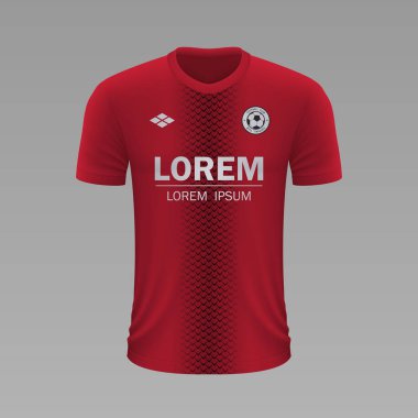 Gerçekçi futbol forması. Vektör çizimi