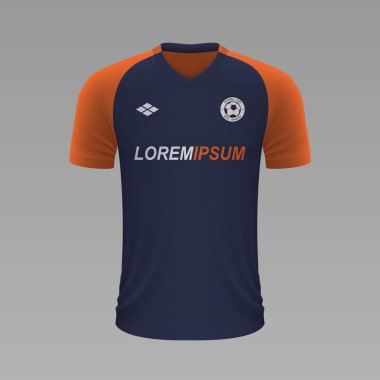 Gerçekçi futbol forması. Vektör çizimi