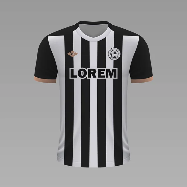 Camisa de fútbol realista. Ilustración vectorial — Archivo Imágenes Vectoriales