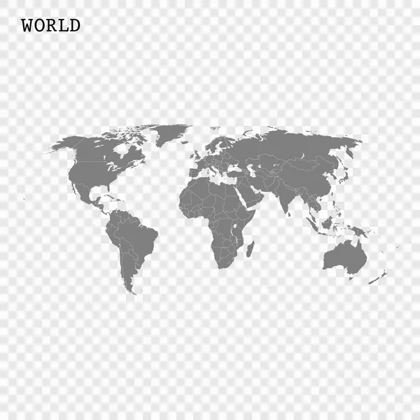 Carte du monde de haute qualité — Image vectorielle