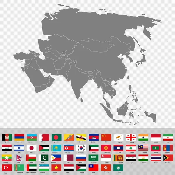 Χάρτης υψηλής ποιότητας της Ασίας — Διανυσματικό Αρχείο