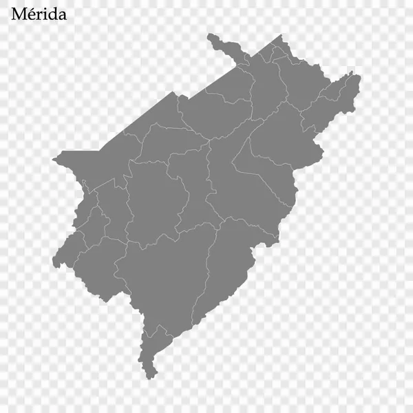 Mapa de alta calidad un estado de Venezuela — Vector de stock