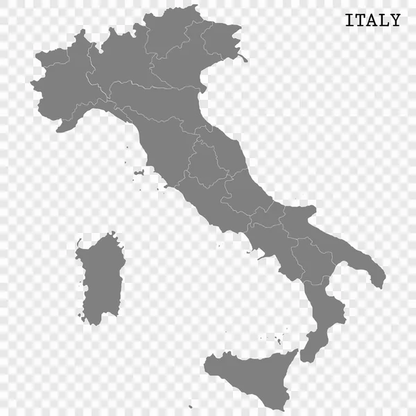 Mappa di alta qualità con confini — Vettoriale Stock