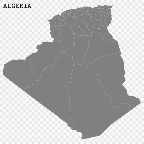 Mapa de alta calidad con fronteras — Archivo Imágenes Vectoriales