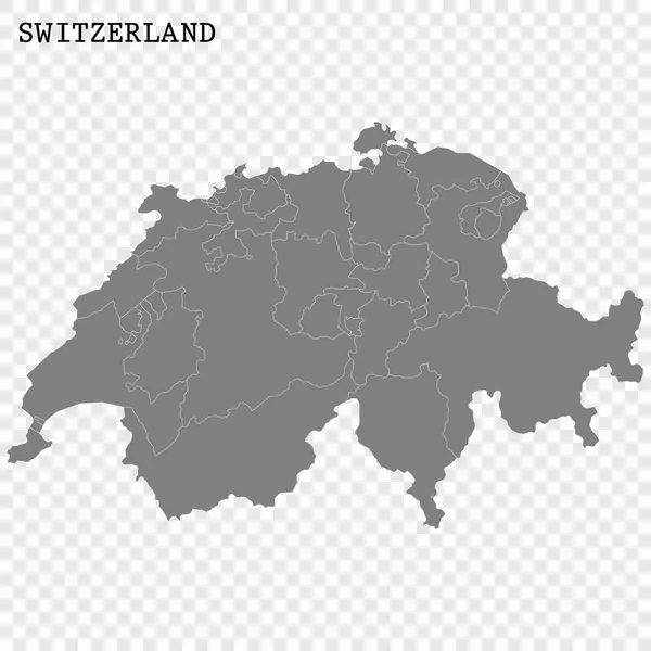 High quality map with borders — Stock Vector