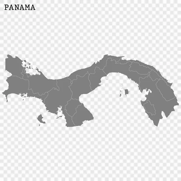 Mapa de alta qualidade com fronteiras — Vetor de Stock