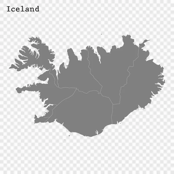 Vysoce kvalitní mapa s hranicemi — Stockový vektor