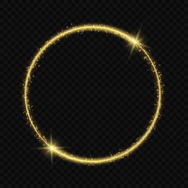 Vektör ışık efekti ile daire çerçevesi.