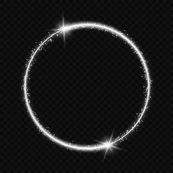 Cirkel frame met vector lichteffect. — Stockvector
