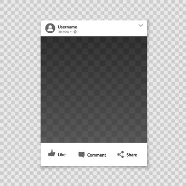 Sosyal ağ fotoğraf çerçevesi