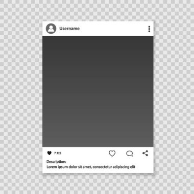 Sosyal ağ fotoğraf çerçevesi
